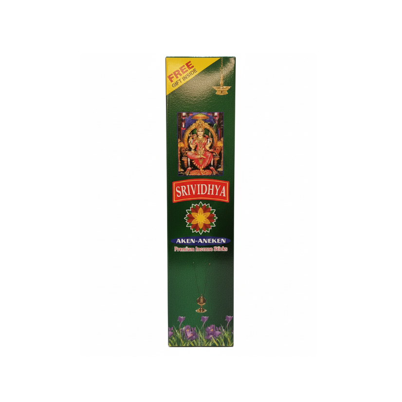 Srividhya Aken-Aneken Agarbathi - 80g | Traditional Incense Sticks for Pooja