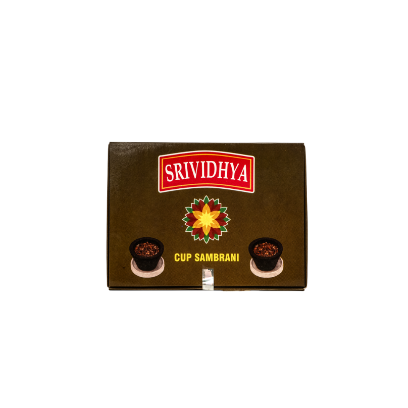 Srividhya Cup Sambrani 12 Pieces for Pooja, Meditation and Home Purification