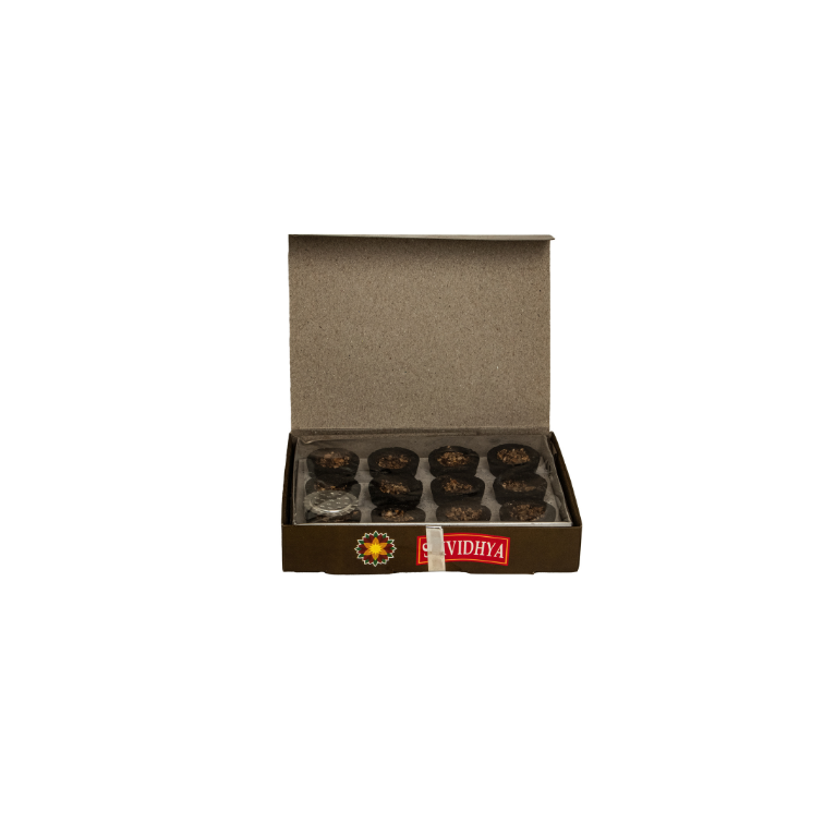 Srividhya Cup Sambrani 12 Pieces for Pooja, Meditation and Home Purification