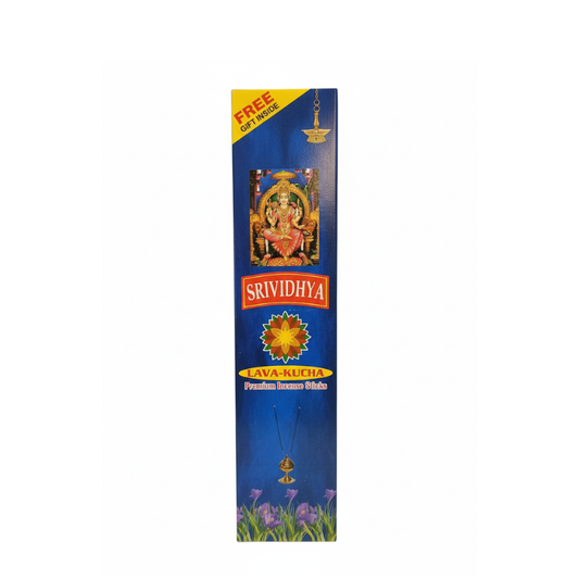 Srividhya Lava-kucha Agarbathi - 80g | Traditional Incense Sticks for Pooja (Free Match Box)