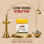 SRIVIDHYA Cowdung Vibuthi 50g | Traditional Sacred Ash for Pooja & Hindu Worship
