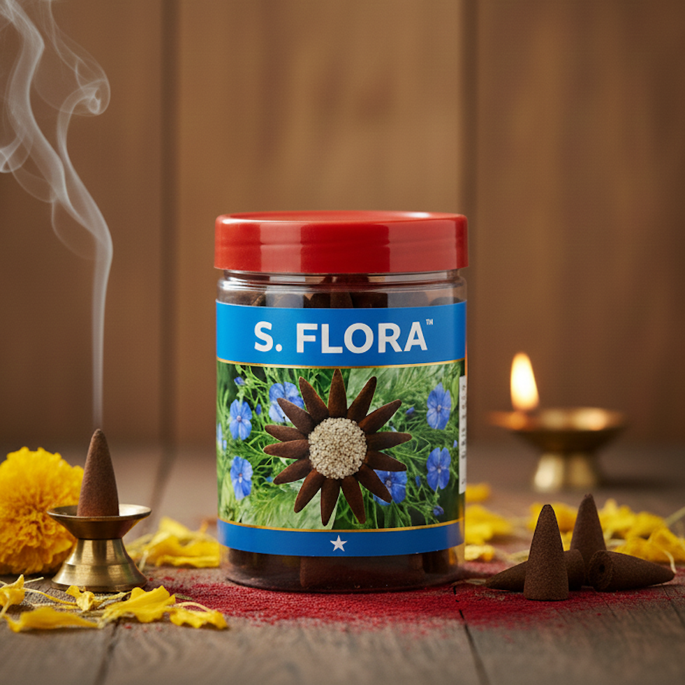 Srividhya S Flora Dhoop Cones - 150g | Cone Dhoop for Pooja & Home Fragrance