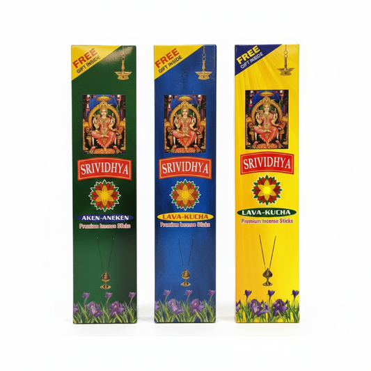 Srividhya Agarbatti Combo Pack | Long-Lasting Incense Sticks for Pooja
