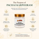 SRIVIDHYA Pachai Karpooram 50g | Bhimseni Kapoor | Natural Camphor for Pooja & Aarti