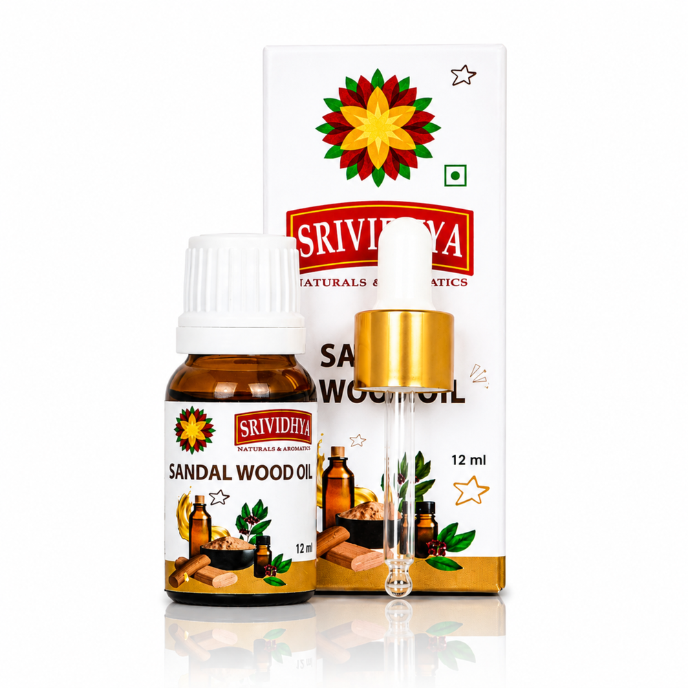 Sandalwood Oil 12ml | Natural Skincare Oil | Srividhya Naturals