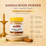 SRIVIDHYA Sandalwood Powder 50g | Pure Chandan Powder for Pooja, Tilak & Hindu Rituals