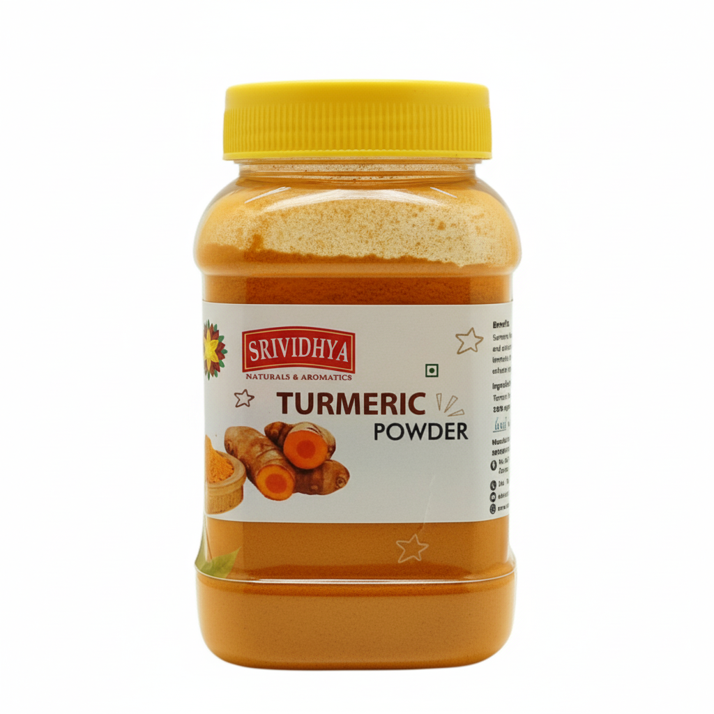 Srividhya Turmeric Powder - 100g | Pure Haldi Powder for Pooja & Traditional Use