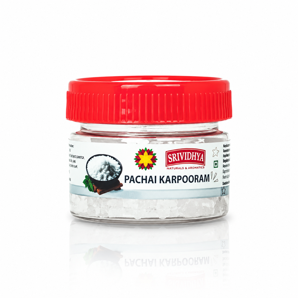 SRIVIDHYA Pachai Karpooram 20g | Bhimseni Kapoor for Pooja