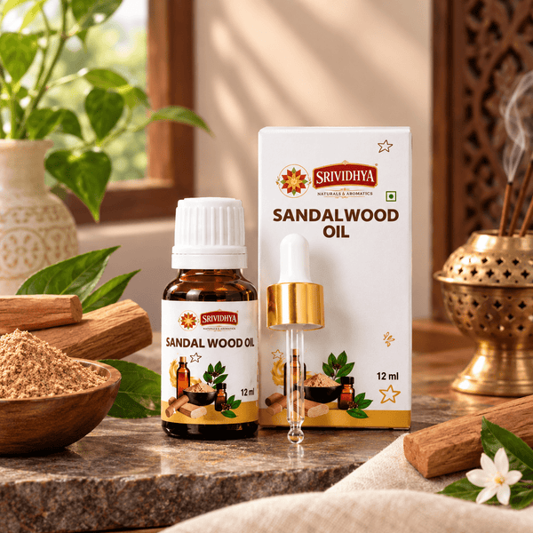 Sandalwood Oil 12ml | Natural Skincare Oil | Srividhya Naturals