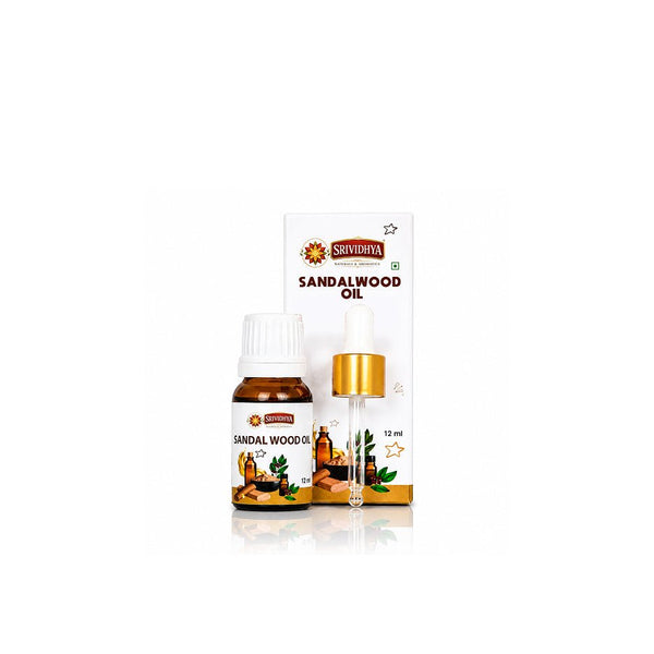SRIVIDHYA Sandalwood Oil 12ml | Pure Chandan Oil for Pooja, Prayer & Spiritual Rituals