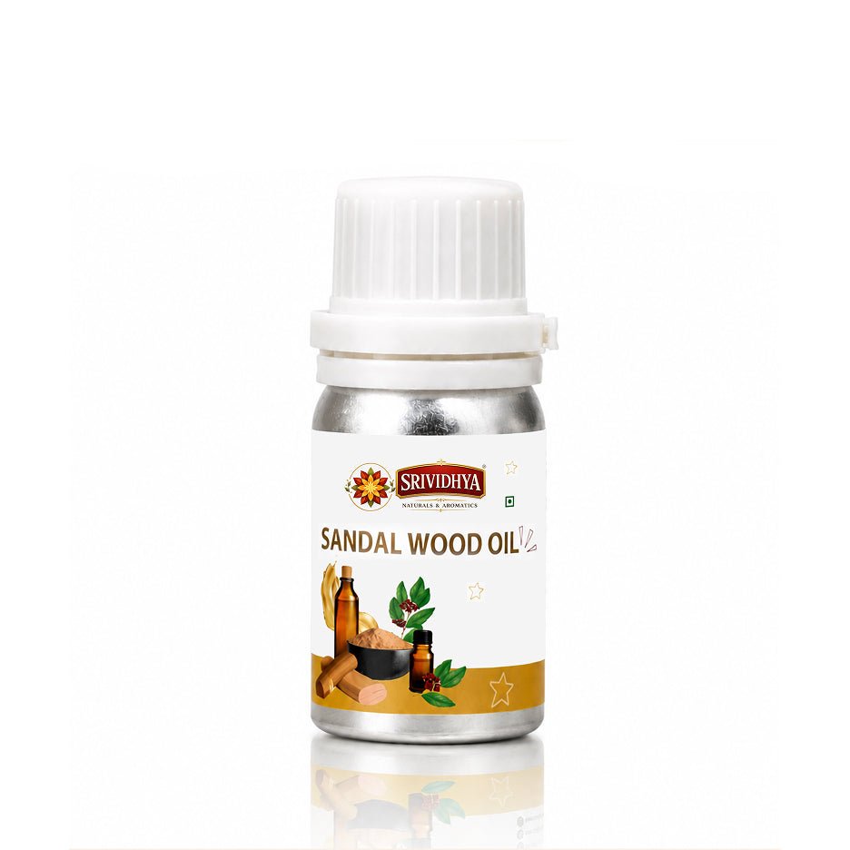 SRIVIDHYA Sandalwood Oil 50ml | Sandalwood Fragrance Oil for Pooja, Prayer & Spiritual Rituals