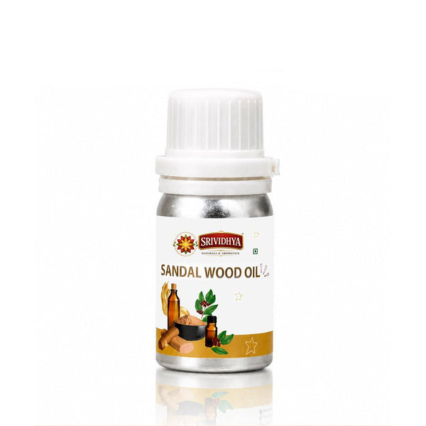 SRIVIDHYA Sandalwood Oil 50ml | Sandalwood Fragrance Oil for Pooja, Prayer & Spiritual Rituals