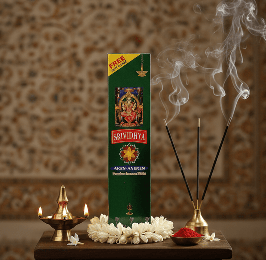 Srividhya Aken-Aneken Agarbathi - 80g | Traditional Incense Sticks for Pooja