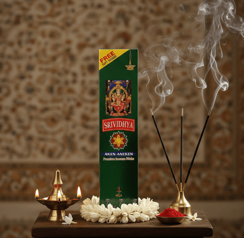 Srividhya Aken-Aneken Agarbathi - 80g | Traditional Incense Sticks for Pooja