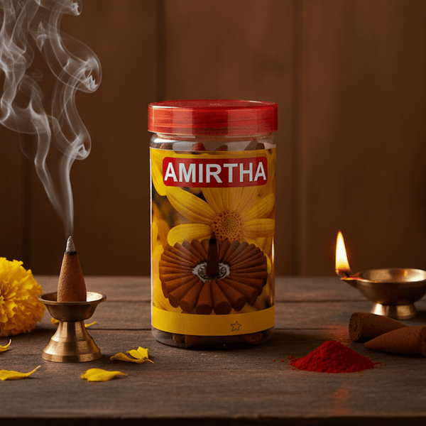 SRIVIDHYA Amirtha Dhoop Cones 150g | Cone Dhoop for Pooja
