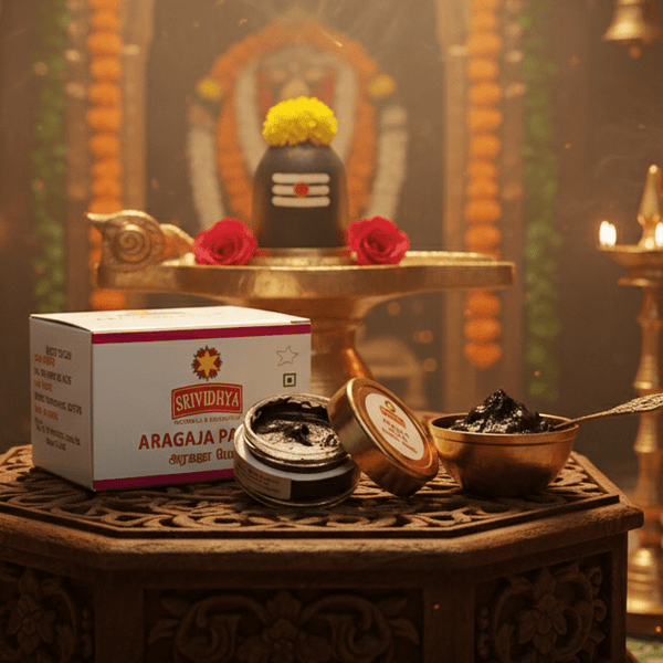 Srividhya Aragaja Paste 5g Ayurvedic Herbal Paste for Pooja and Spiritual Rituals