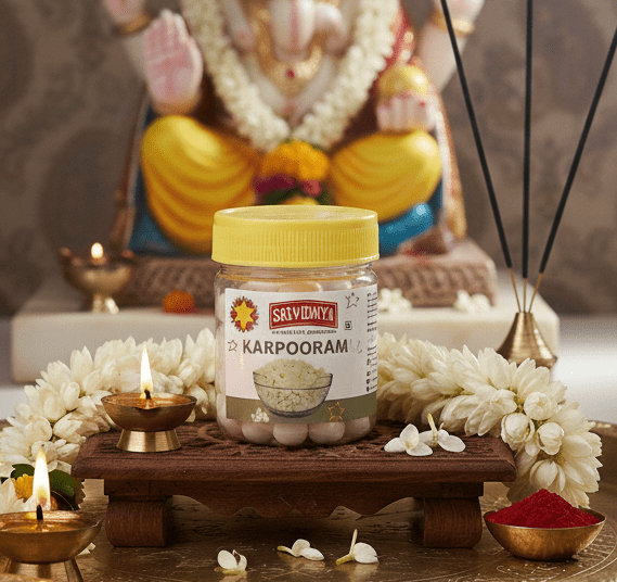 Srividhya Camphor (Karpooram) - 50g | Camphor for Pooja & Aarathi