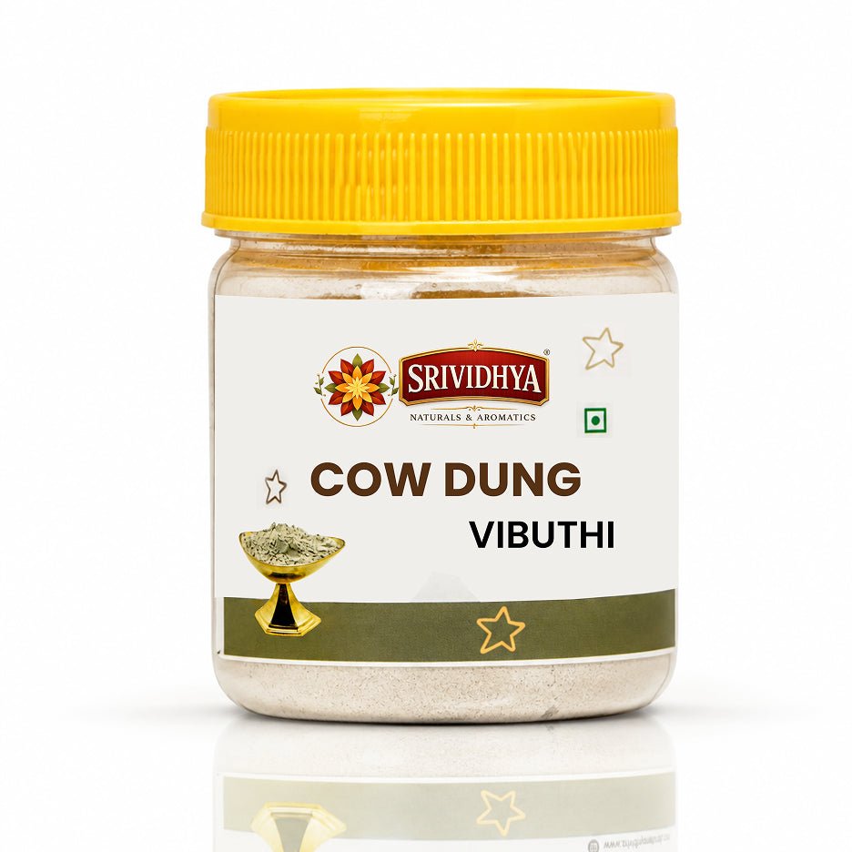 SRIVIDHYA Cowdung Vibuthi 50g | Traditional Sacred Ash for Pooja & Hindu Worship