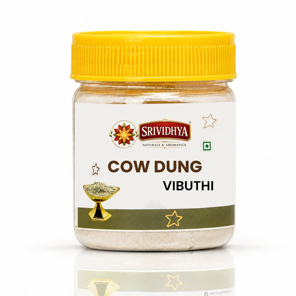 SRIVIDHYA Cowdung Vibuthi 50g | Traditional Sacred Ash for Pooja & Hindu Worship