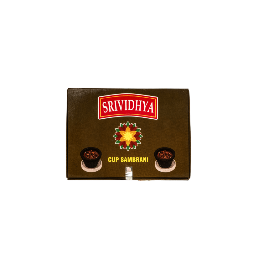 Srividhya Cup Sambrani 12 Pieces for Pooja, Meditation and Home Purification