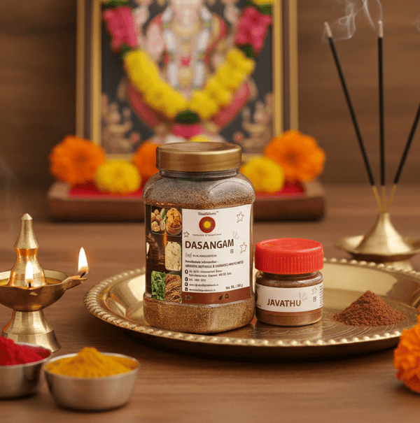 SRIVIDHYA Dasangam & Javathu Combo | Natural Fragrance Powder for Pooja