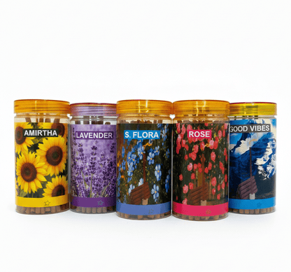 Srividhya Dhoop Sticks Combo Pack (6 Fragrances) | Natural Pooja Dhoop