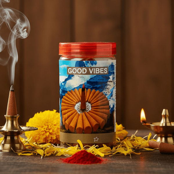 SRIVIDHYA GoodVibe Dhoop Cones 150g | Cone Dhoop for Pooja