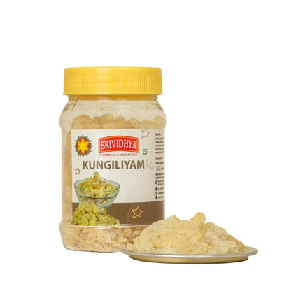 SRIVIDHYA Kungiliyam 100g natural benzoin resin for pooja, homam, havan, dhoop, temple rituals and spiritual worship