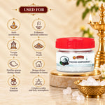 SRIVIDHYA Pachai Karpooram 20g | Bhimseni Kapoor | Natural Camphor for Pooja & Aarti