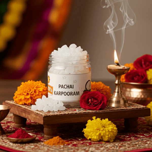 Srividhya Pachai Karpooram - 50g | Edible Camphor for Pooja