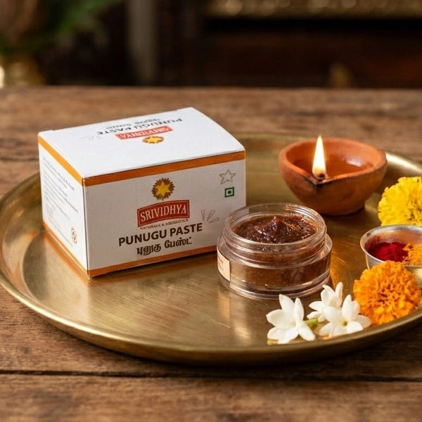 Srividhya Punugu Paste for pooja, temple rituals, and spiritual worship