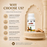 SRIVIDHYA Sandalwood Oil 50ml | Sandalwood Fragrance Oil for Pooja, Prayer & Spiritual Rituals