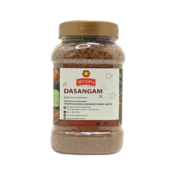 Molded brown Dasangam incense cones made from aromatic natural Ayurvedic herbs.